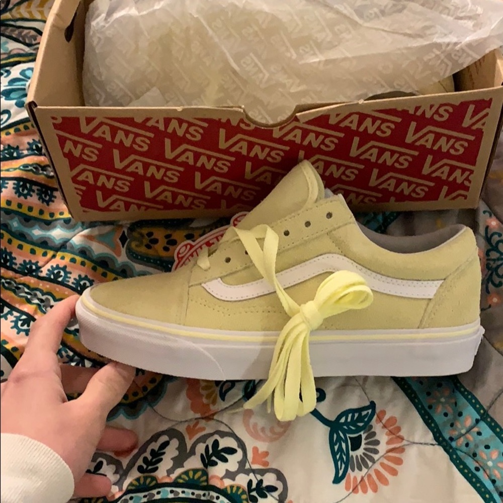 Brand new light yellow vans